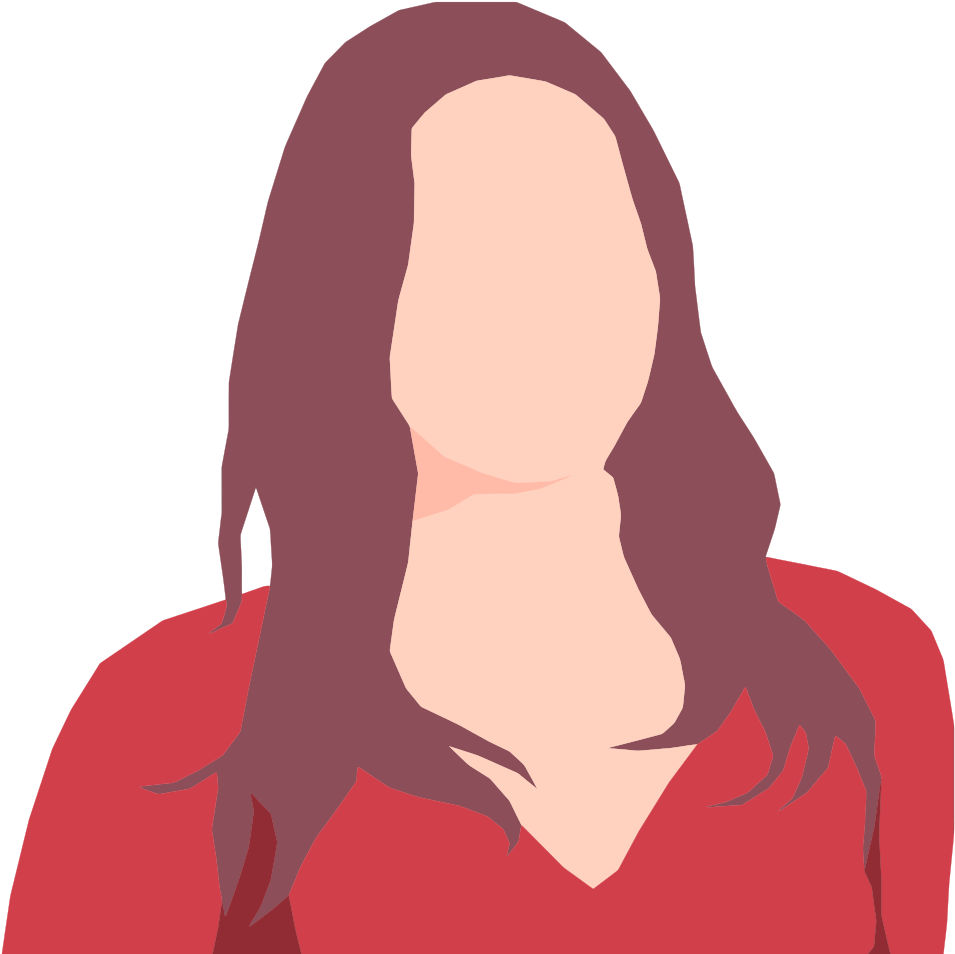 Abstract Female Avatar Red Top PNG image