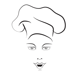 Abstract Female Face Line Art PNG image
