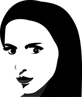 Abstract Female Face Vector Illustration PNG image