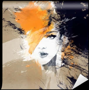 Abstract Female Portrait Artwork PNG image