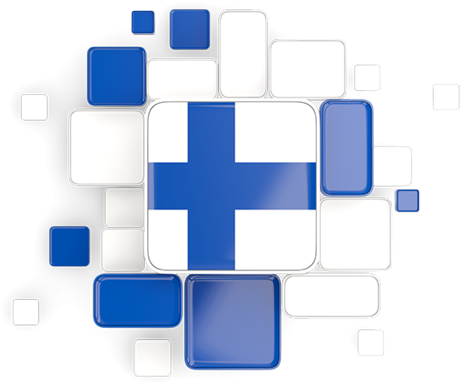 Abstract Finnish Flag Design PNG image