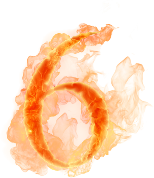 Abstract Fire Swirl Design PNG image