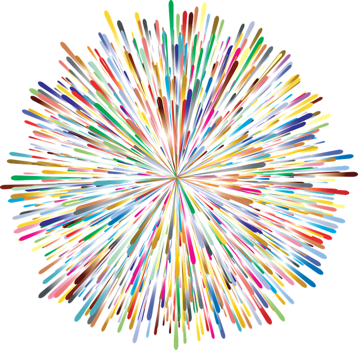 Abstract Firework Explosion Art PNG image