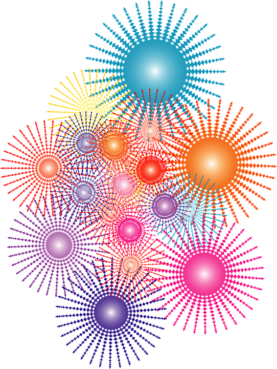 Abstract Fireworks Display PNG image