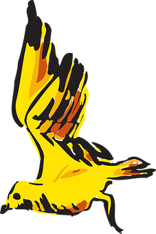 Abstract Flame Bird Art PNG image