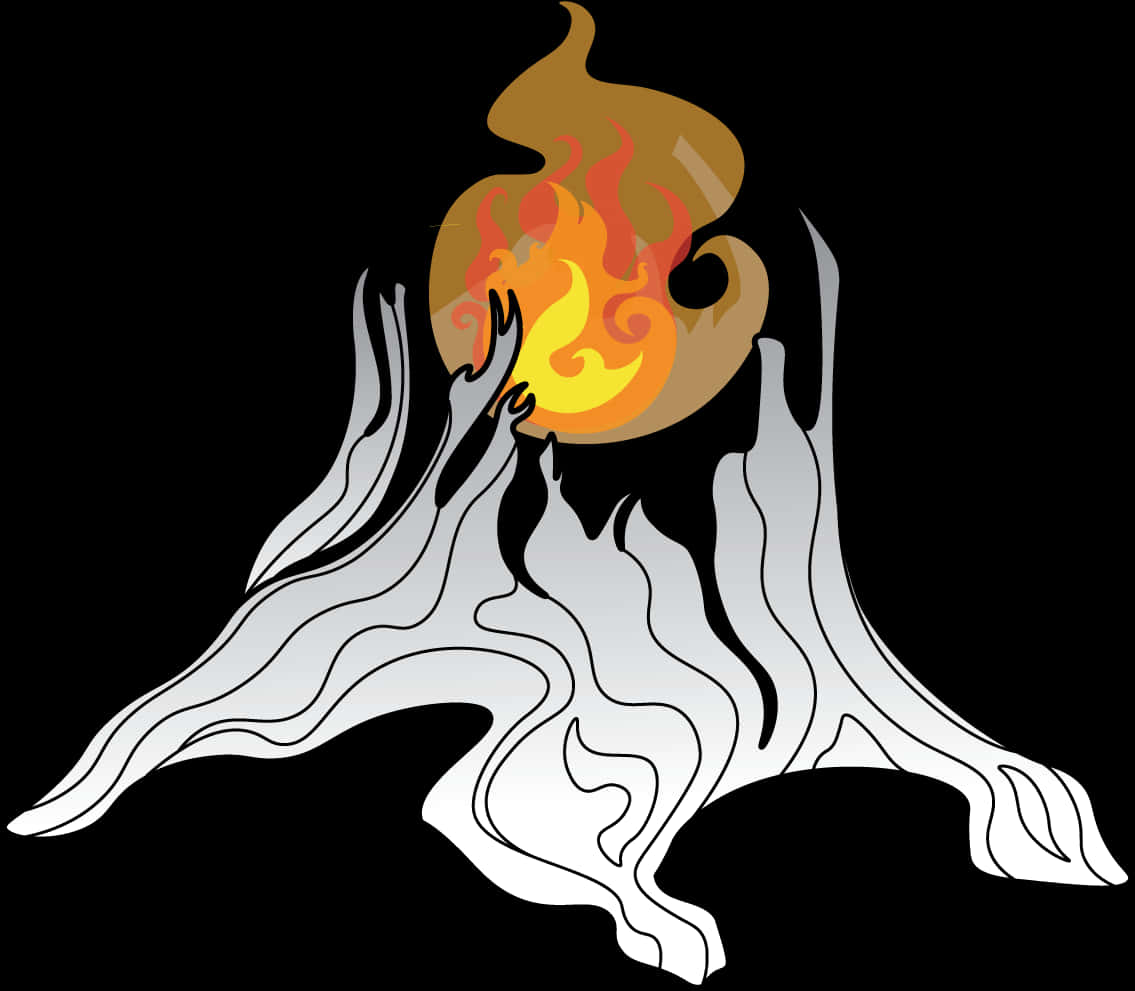 Abstract Flame Graphic PNG image