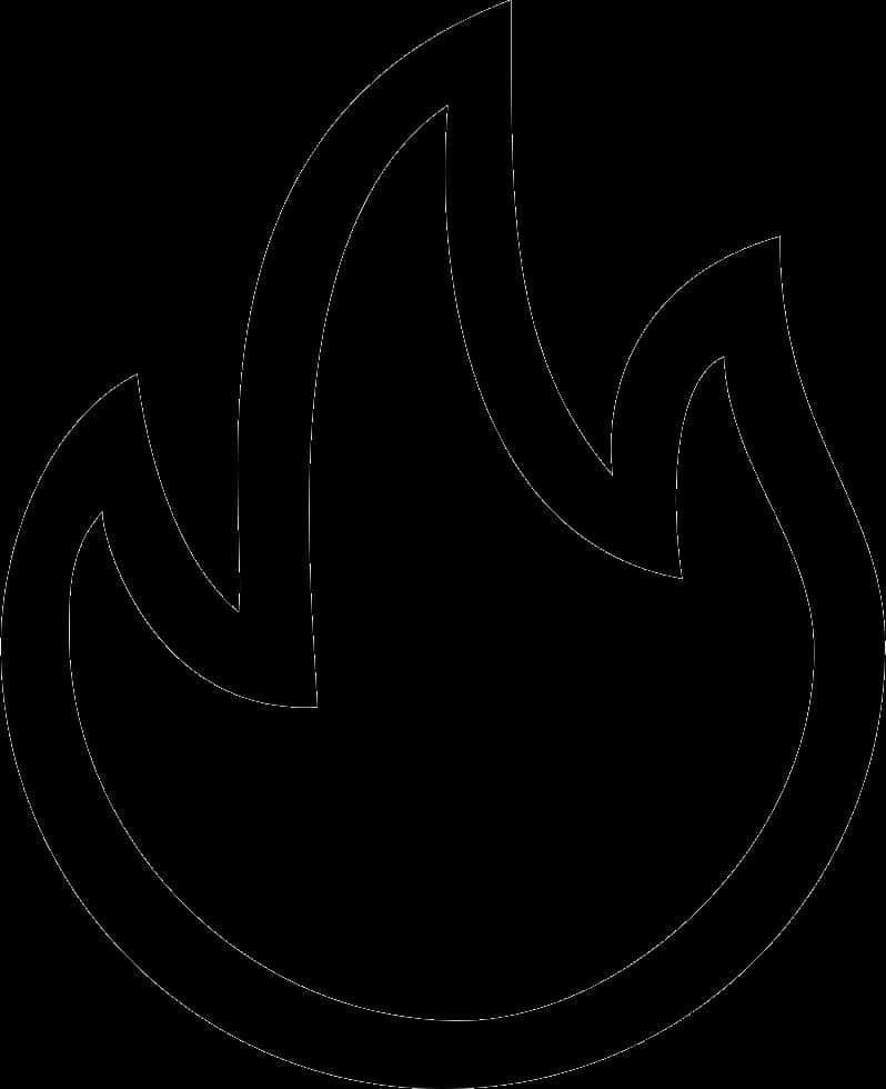 Abstract Flame Outline PNG image