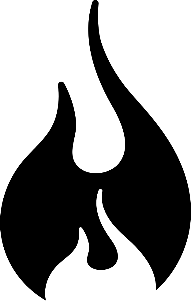 Abstract Flame Silhouette PNG image