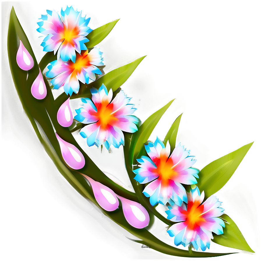 Abstract Floral Art Png 05062024 PNG image