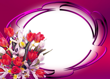 Abstract Floral Frame Design PNG image