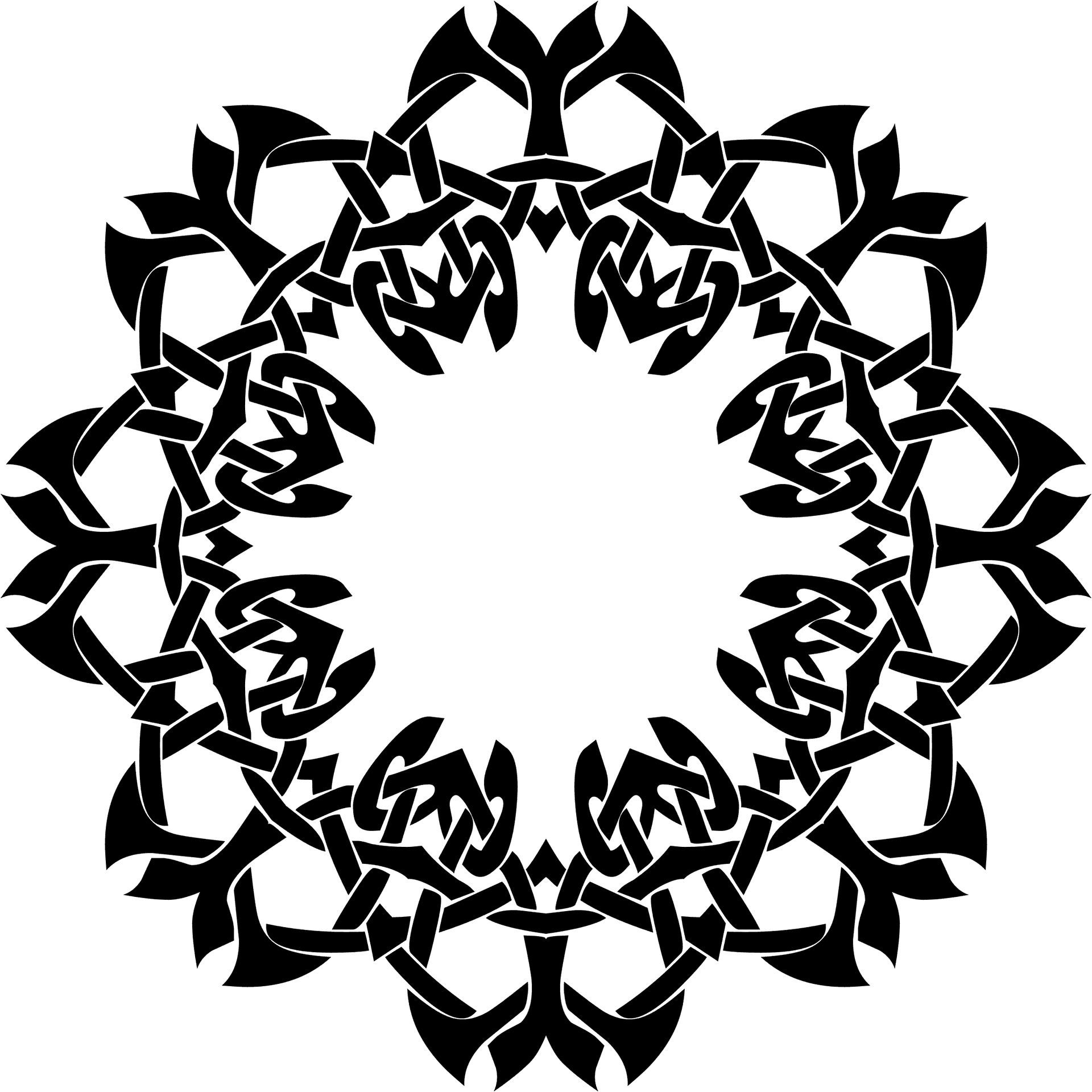 Abstract Floral Mandala Design PNG image