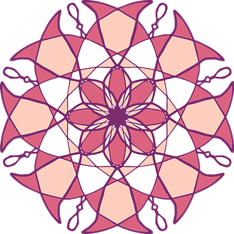 Abstract Floral Mandala Pattern PNG image