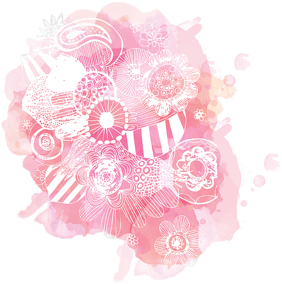 Abstract Floral Watercolor Splash PNG image