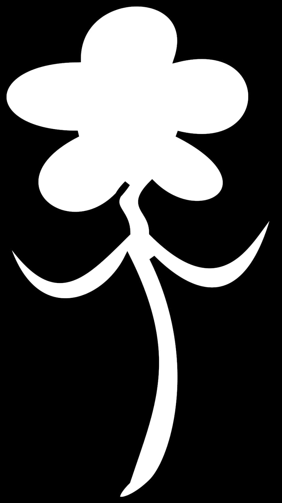 Abstract Flower Blackand White Graphic PNG image