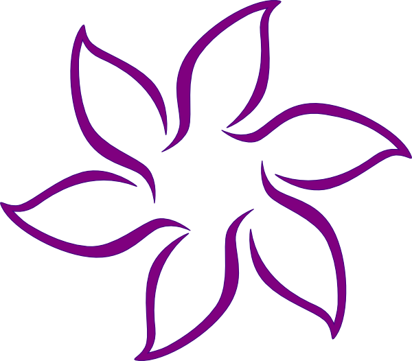Abstract Flower Line Art PNG image