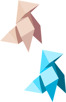 Abstract Geometric Birds PNG image