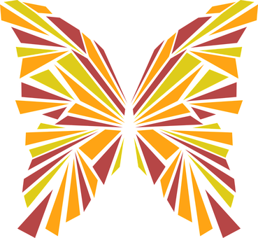Abstract Geometric Butterfly Art PNG image