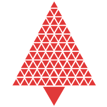 Abstract Geometric Christmas Tree PNG image