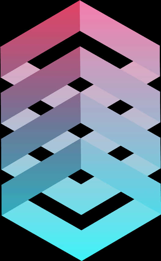 Abstract Geometric Gradient Art PNG image