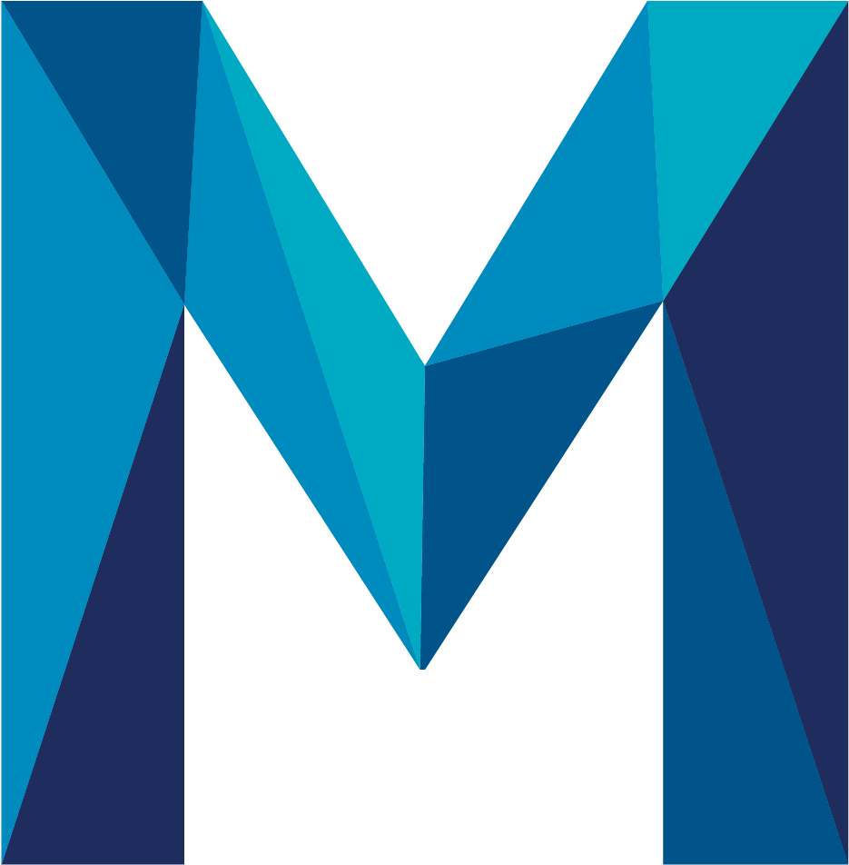 Abstract Geometric Letter M PNG image