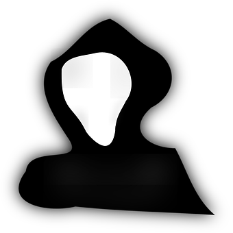 Abstract Ghost Iconon Black Background PNG image