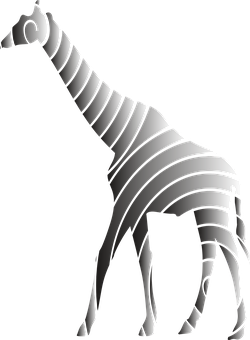 Abstract Giraffe Silhouette Art PNG image