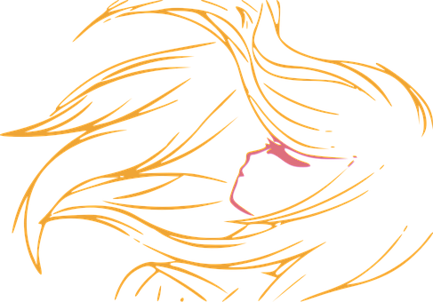 Abstract Girl Silhouette Art PNG image