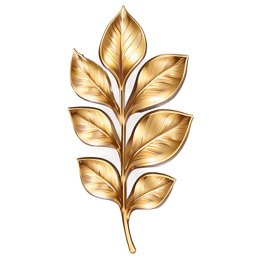 Abstract Gold Leaves Art Png 06262024 PNG image