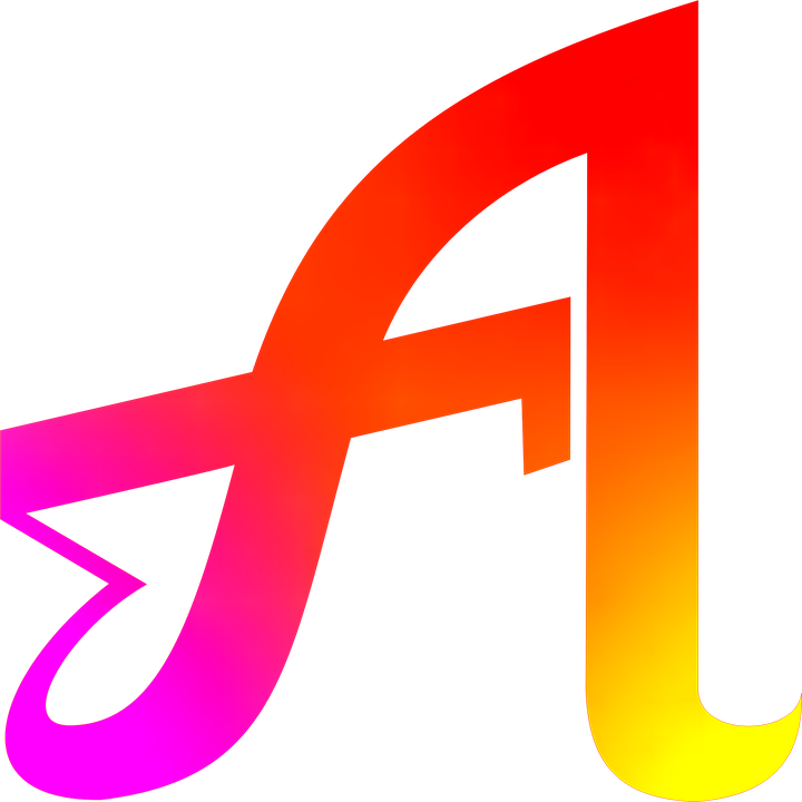 Abstract Gradient Letter A PNG image