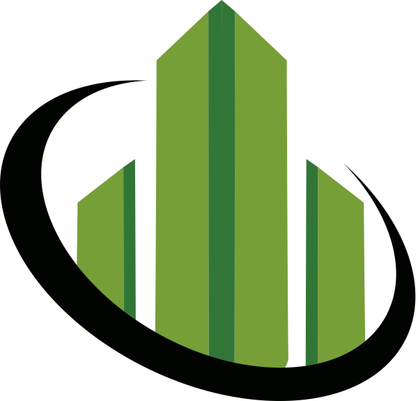 Abstract Green Building Logo PNG image