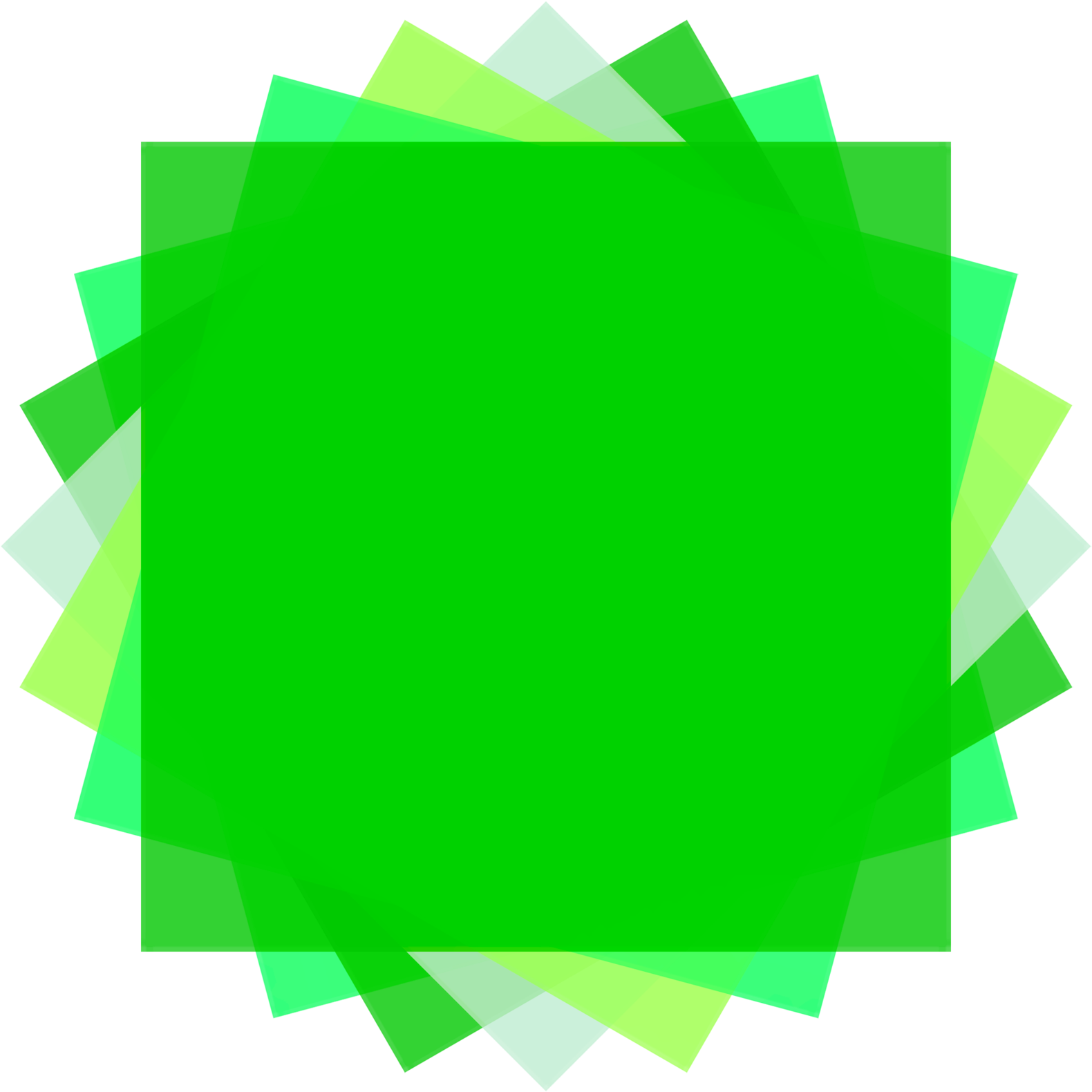 Abstract Green Geometric Layers.png PNG image