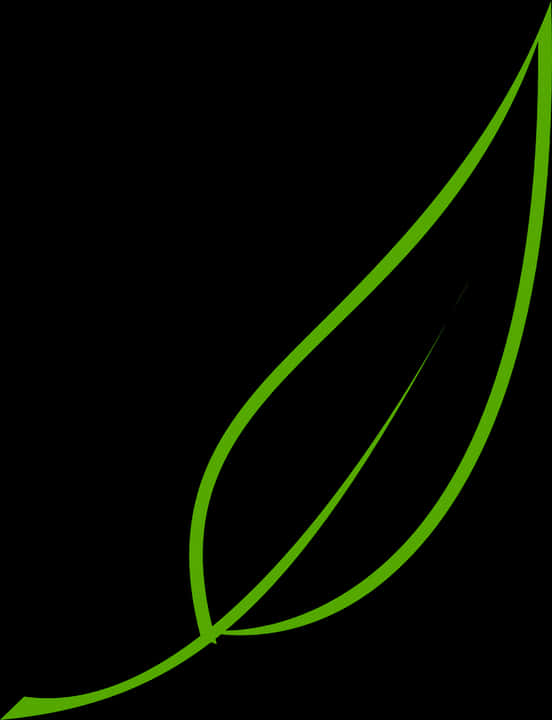 Abstract Green Leaf Vector Art PNG image