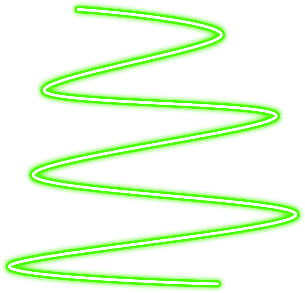 Abstract Green Neon Spiral PNG image
