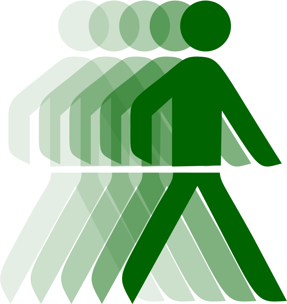 Abstract Green Person Icon PNG image