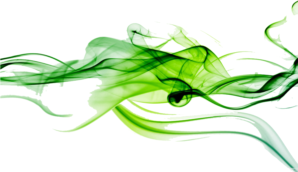 Abstract Green Smoke Waves PNG image