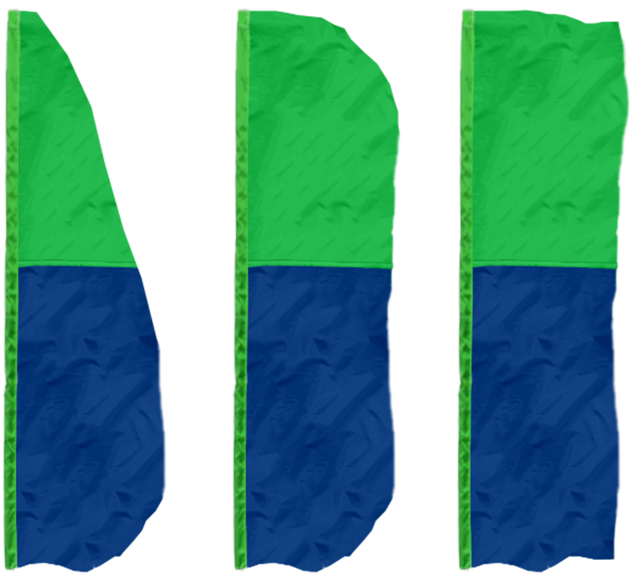 Abstract Greenand Blue Banners PNG image