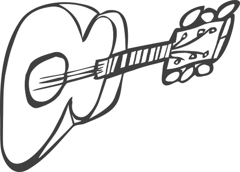 Abstract Guitar Graphic PNG image
