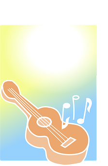 Abstract Guitar Melody Graphic PNG image