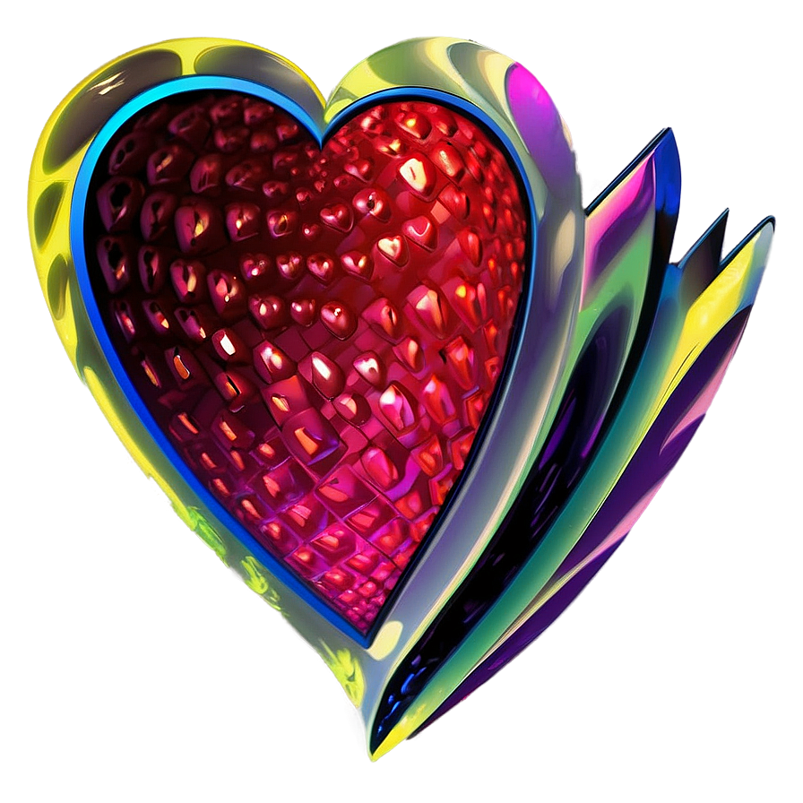 Abstract Heart Art Png D PNG image