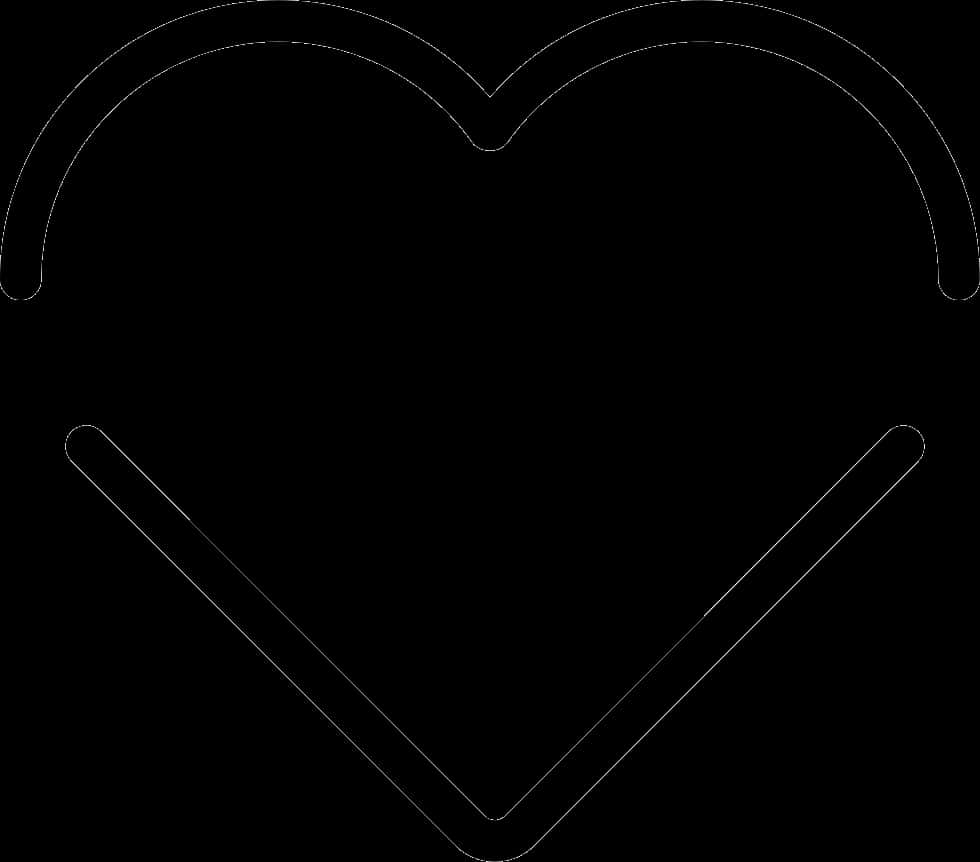 Abstract Heart Outline Black Background PNG image