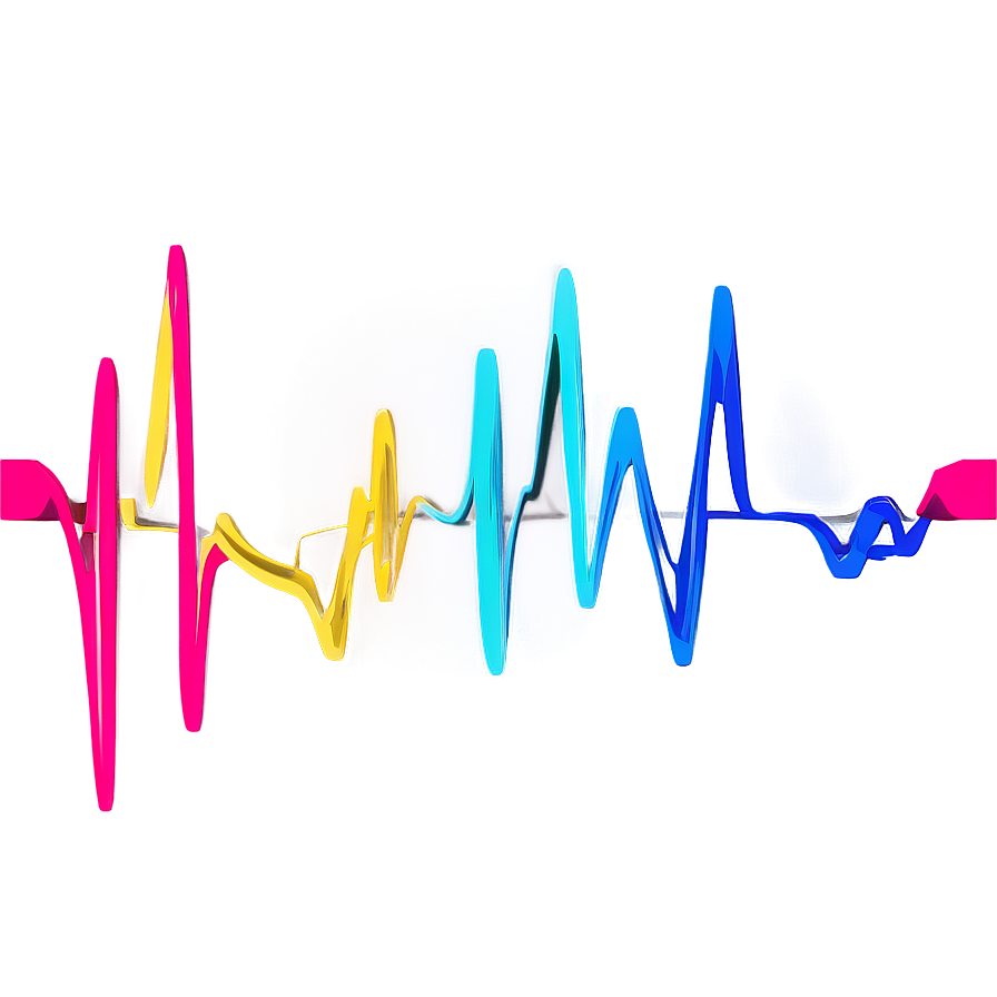 Abstract Heartbeat Line Design Png Rda39 PNG image