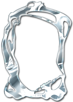 Abstract Ice Frame PNG image