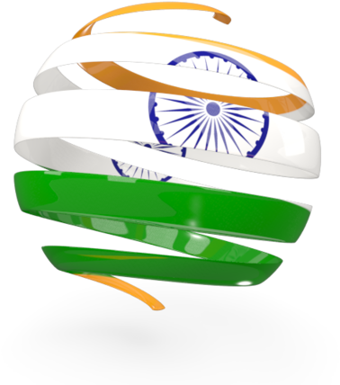 Abstract Indian Flag Ribbon Design PNG image