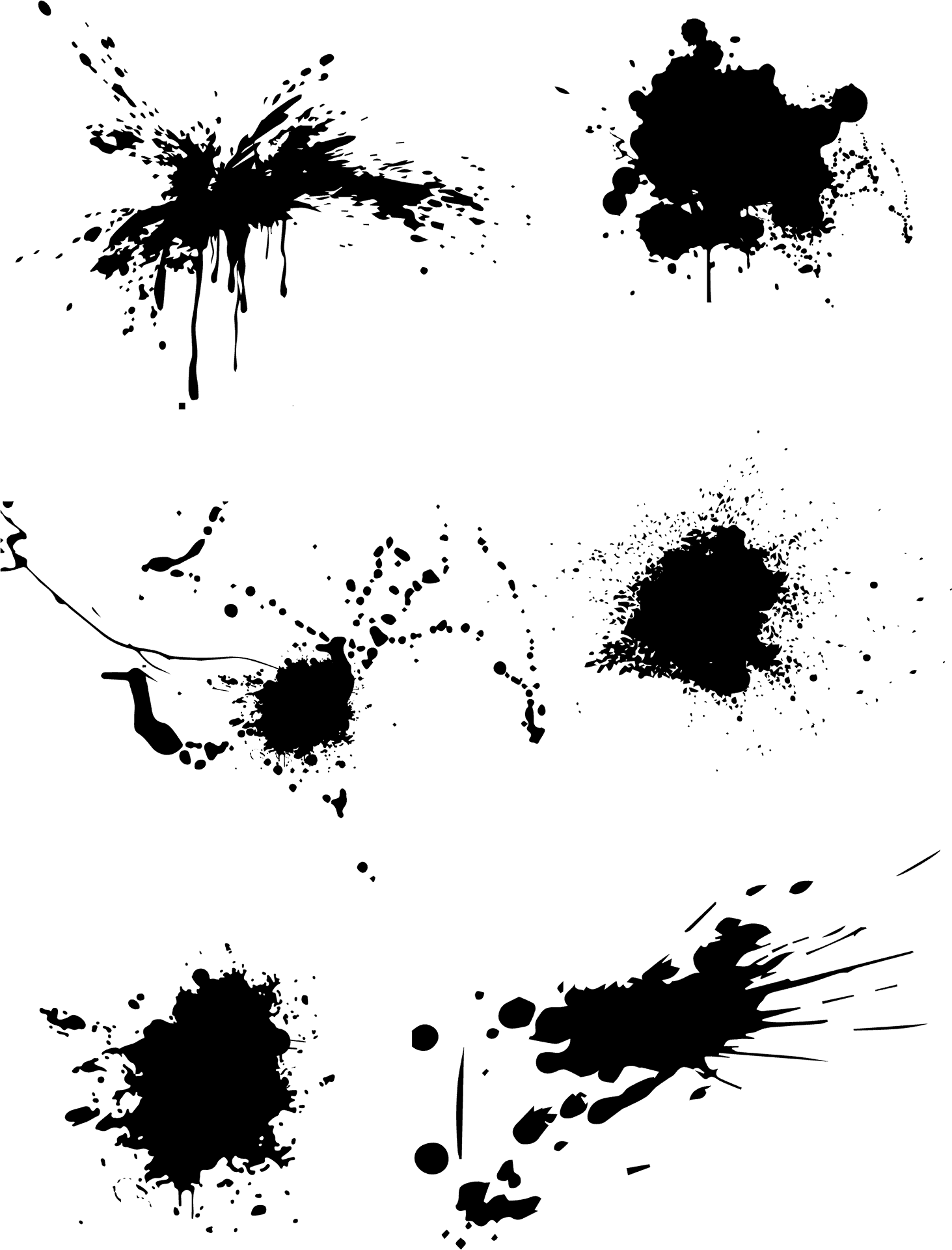Abstract Ink Splatter Texture PNG image