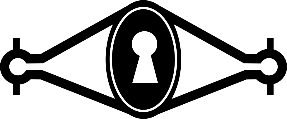 Abstract Keyhole Circle Design PNG image