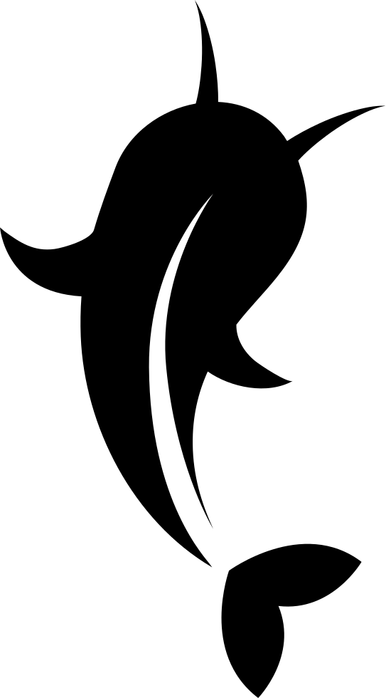 Abstract Koi Fish Silhouette PNG image