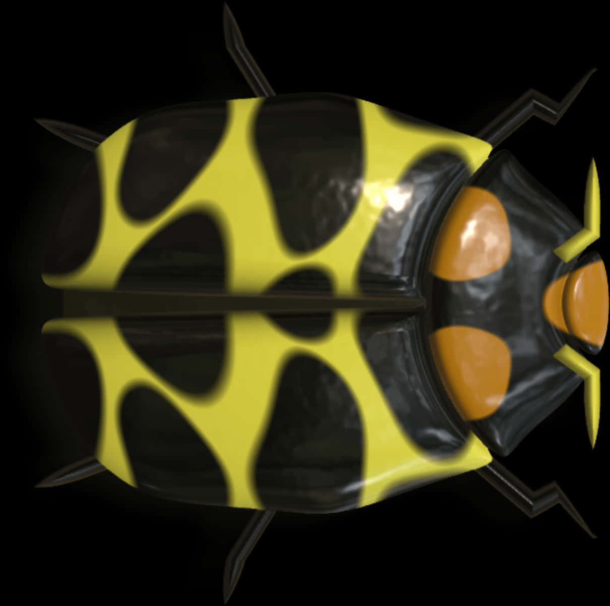 Abstract Ladybug Reflection PNG image