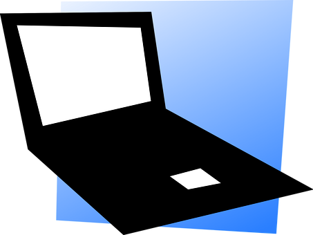 Abstract Laptop Silhouette PNG image