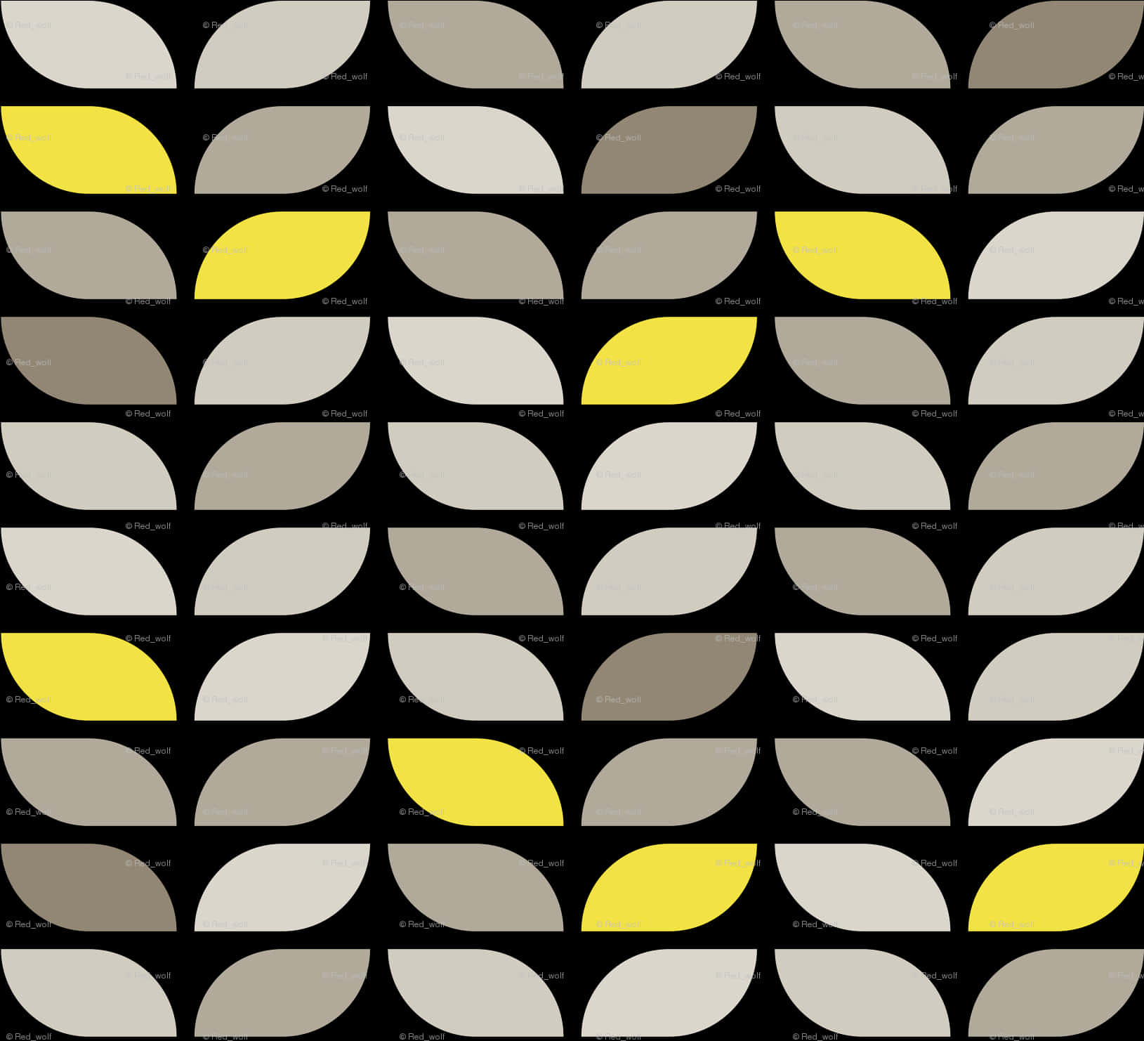 Abstract Leaf Pattern Yellow Accents PNG image