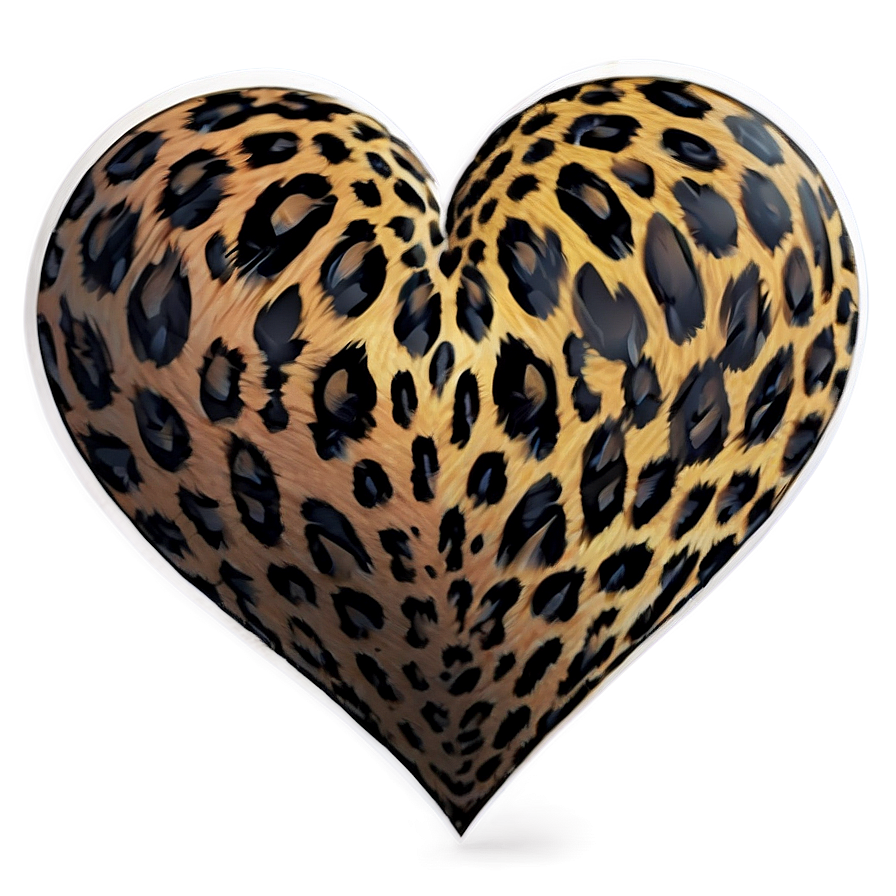 Abstract Leopard Heart Artwork Png Igr PNG image